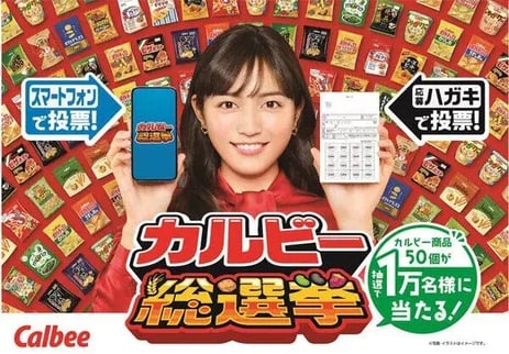 総選挙キャンペーン事例（マストバイタイプ）：カルビー総選挙キャンペーン