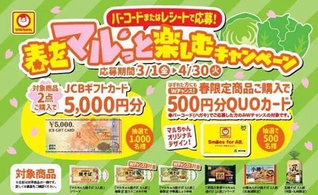 春キャンペーン事例（食品メーカー）：マルちゃん　春をマルっと楽しむキャンペーン
